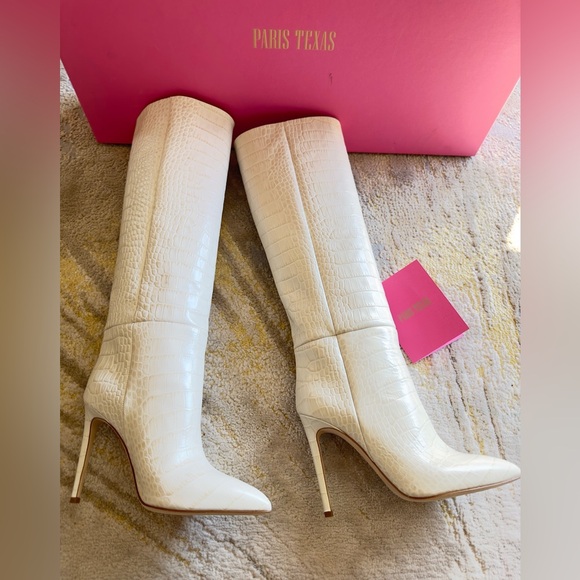 Paris Texas Embellished Boots Bone China Size 37 - Picture 7 of 7